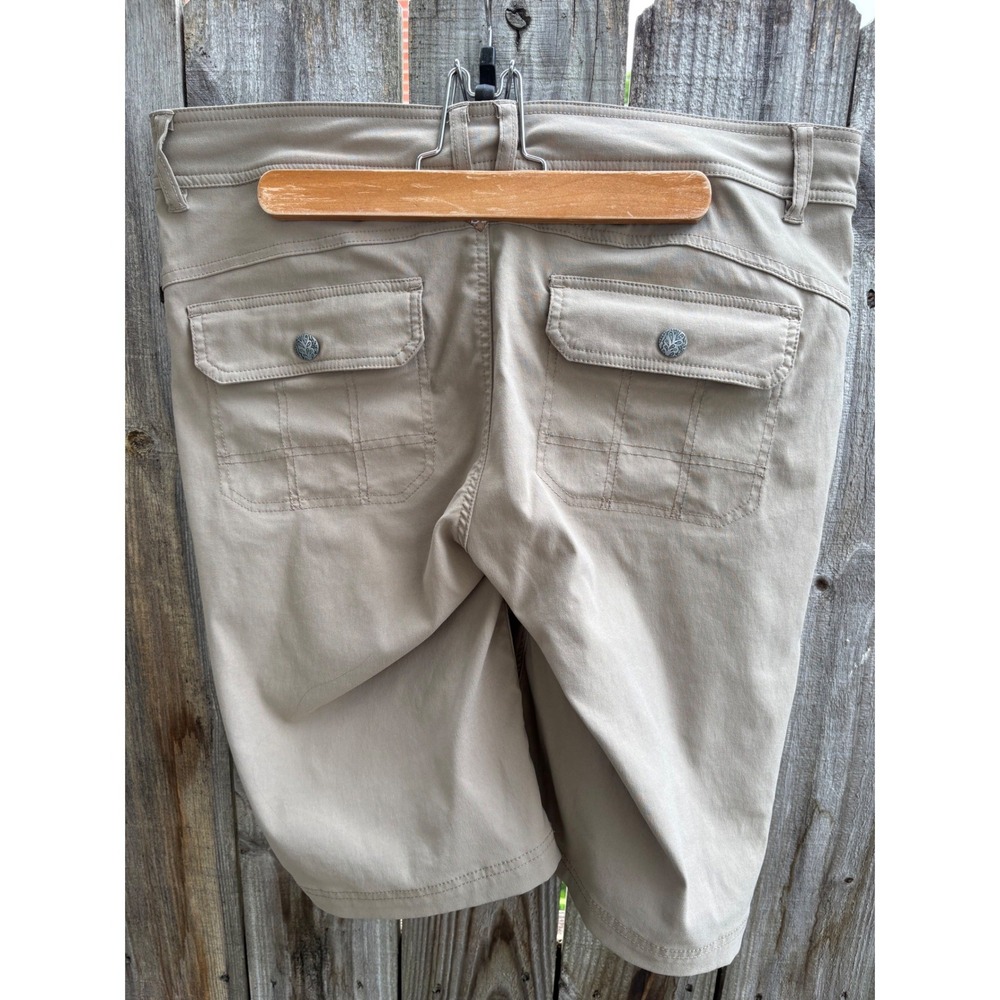 Prana Halle Hiking Shorts Mens 36 Khaki Tan‎ Stretch Cargo Outdoor Performance